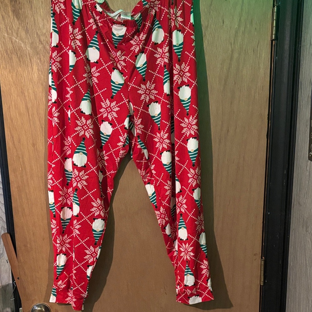 Women's Festive Red Pajama Pants